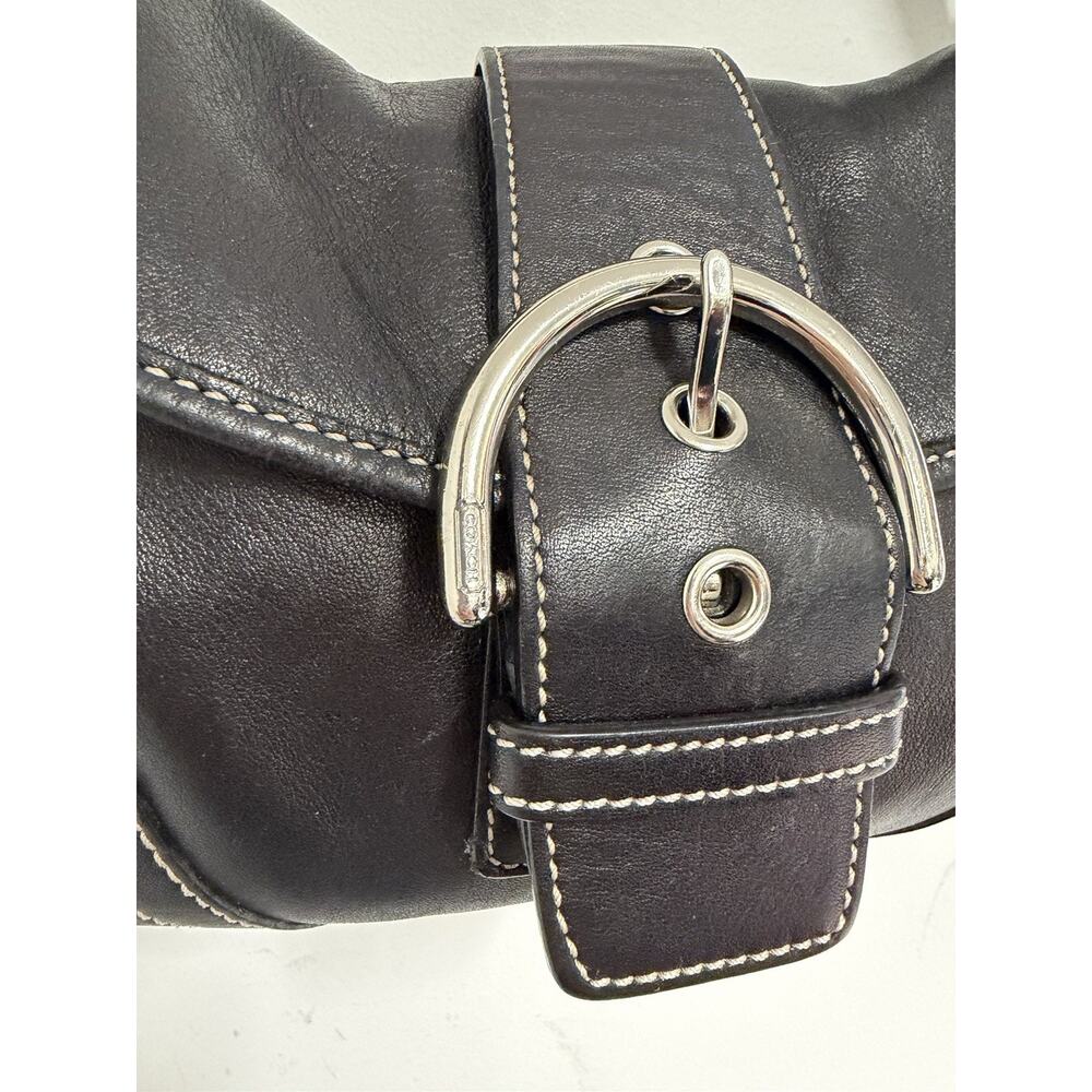 Y2K Coach HO50-9247 Small Vintage Black Soho Leather Shoulder Bag 90’s Silver - Picture 4 of 16